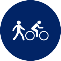 pedestrian and cycling icon